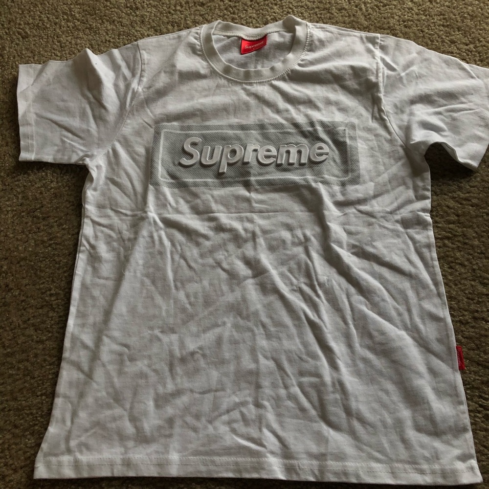 White supreme shirt